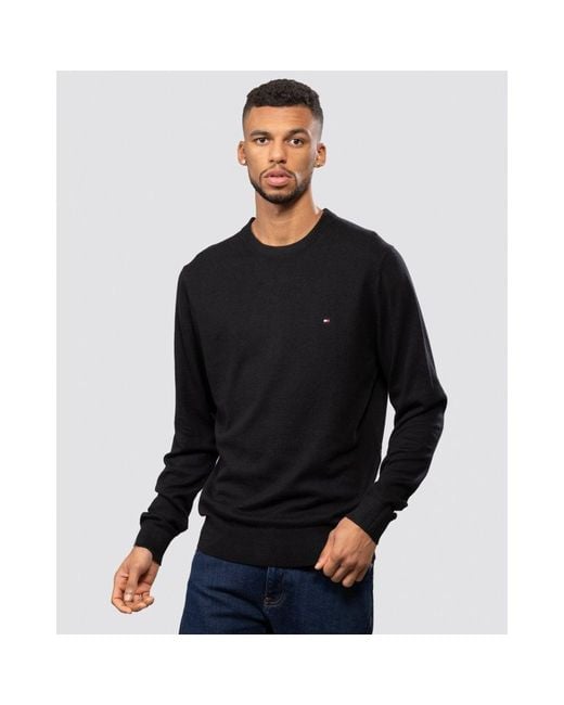 Tommy Hilfiger Blue Organic Cotton Cashmere Crew Sweater for men