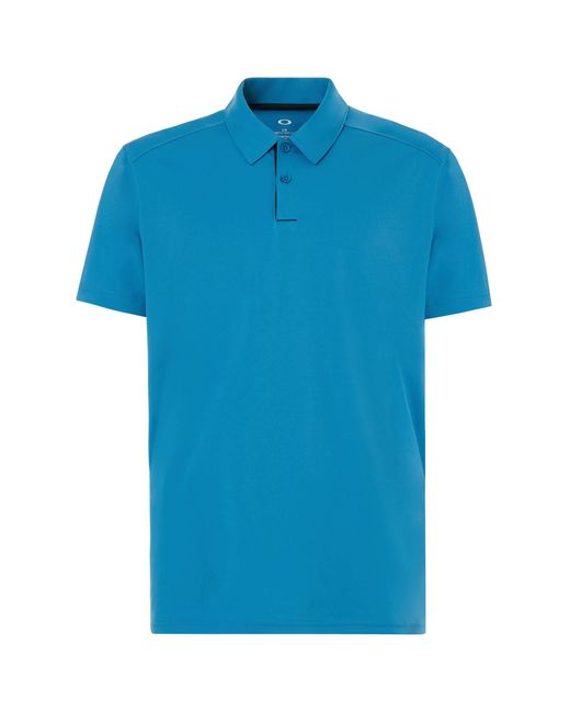 Oakley Blue Divisional Button Up Golf Polo Shirt 433690 6Cs Cotton for men
