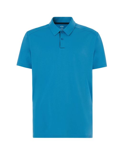 Oakley Blue Divisional Button Up Golf Polo Shirt 433690 6Cs Cotton for men