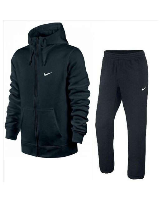Nike Club Fleece Full Tracksuit Set Navy Cotton in Blue for Men | Lyst UK