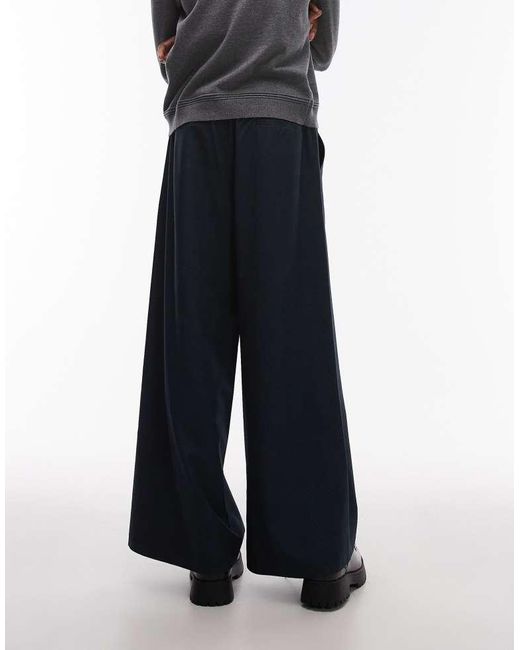 Topman Blue Pull On Trousers