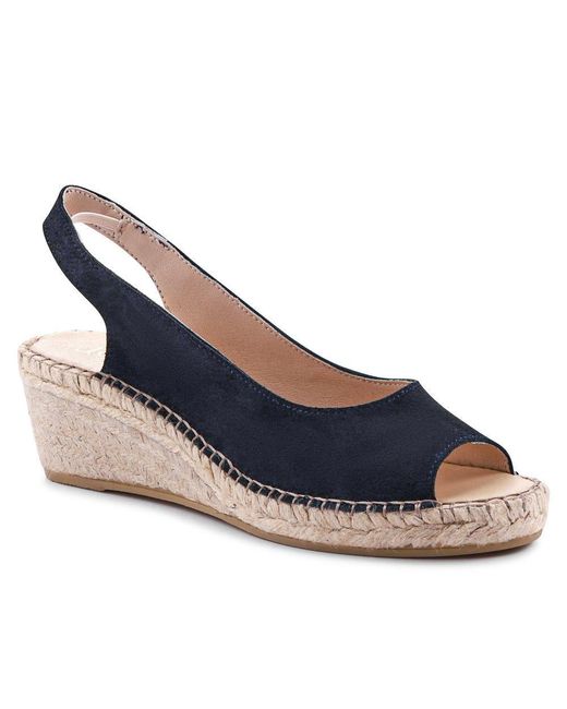 Jones Bootmaker Blue Rosanna Slingback Wedges