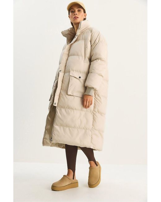 Bianco Lucci Natural Oversize Long Puffer Coat