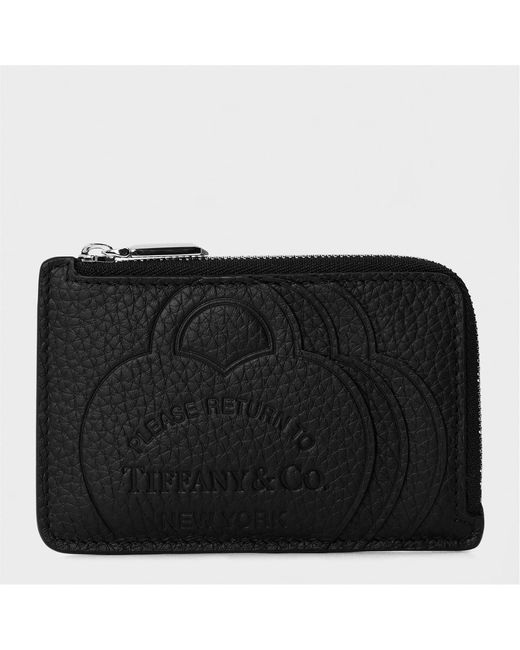 Tiffany & Co Black Accessories Zip Card Case With Key Ring