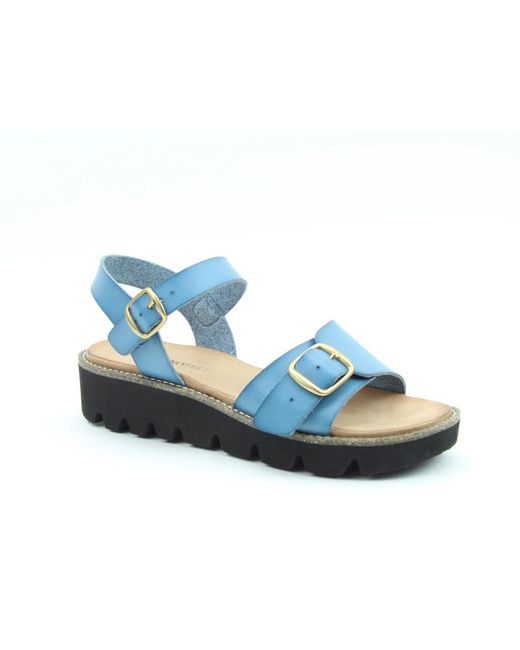 Heavenly Feet Blue Trudy Sandals