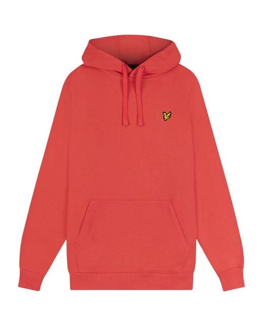Lyle & Scott Red Pullover Hoodie for men