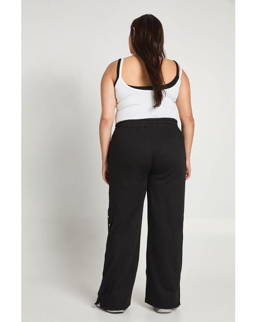 Boohoo Black Plus Studded Side Wide Leg Jogger