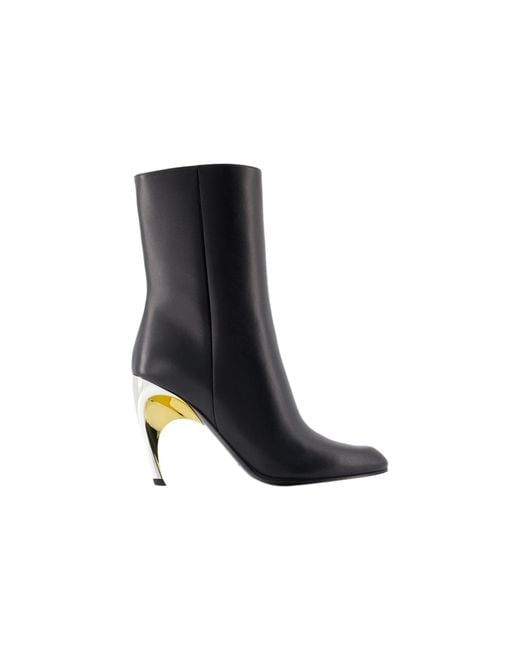 Alexander McQueen Black Seal Ankle Boots