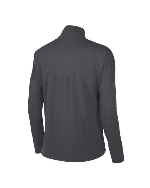 Nike Gray Ladies Funnel Neck Regular Long-Sleeved Top (Anthracite)