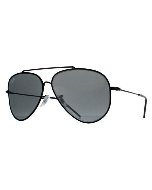 Ray-Ban Gray Aviator Mirror Rb0101S Reverse Metal