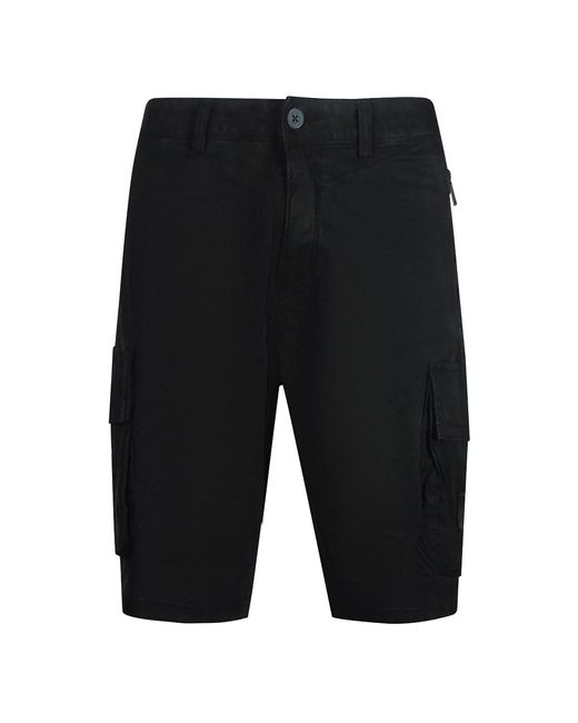 Lyle & Scott Black Cargo Shorts Cotton for men