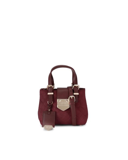 Carvela Kurt Geiger Purple Suedette Maria Micro Weave Bag