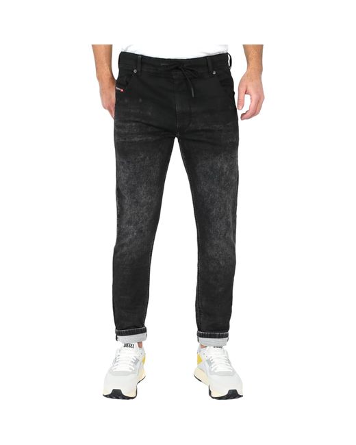 DIESEL Black D-Kr00Ley-Ne-Sweat Denim Jeans for men
