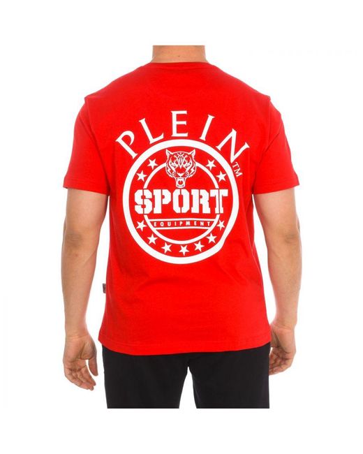 Philipp Plein Tips405 T-shirt Met Korte Mouwen Voor in het Red voor heren