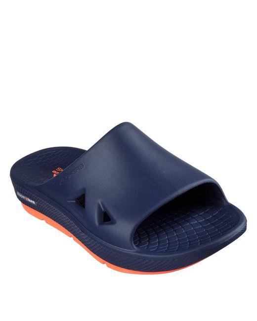 Skechers Blue Density Premium Arch Fit Hyper Sliders for men