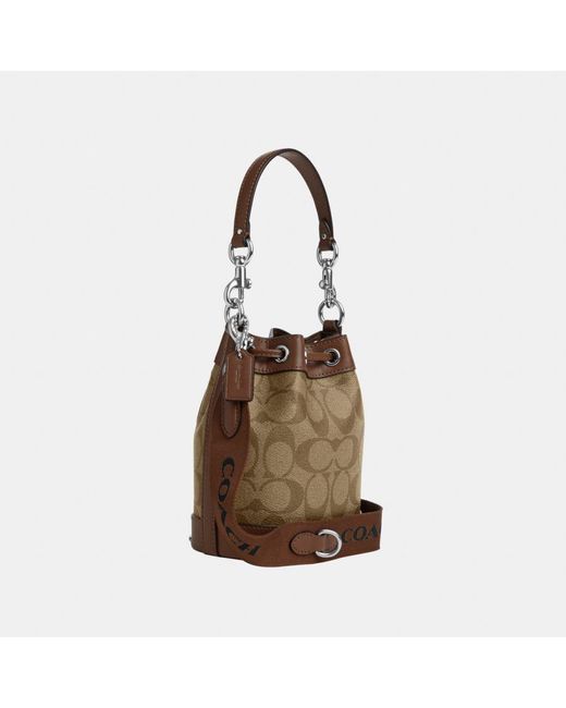 COACH Brown Mini Bucket Bag