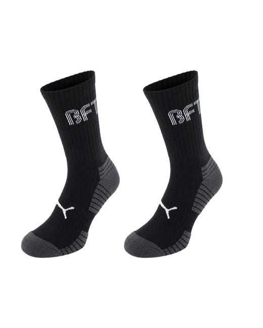 PUMA Black 2-Pack Cushioned Sports Socks for men