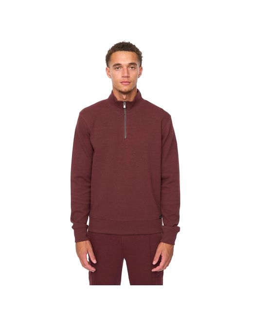 Duck and Cover Red Slellmoore Quarter Zip Sweatshirt