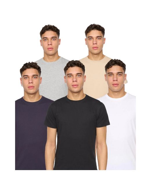 Duck and Cover Black Frankinz T-Shirt (Pack Of 5) (Multicoloured) for men