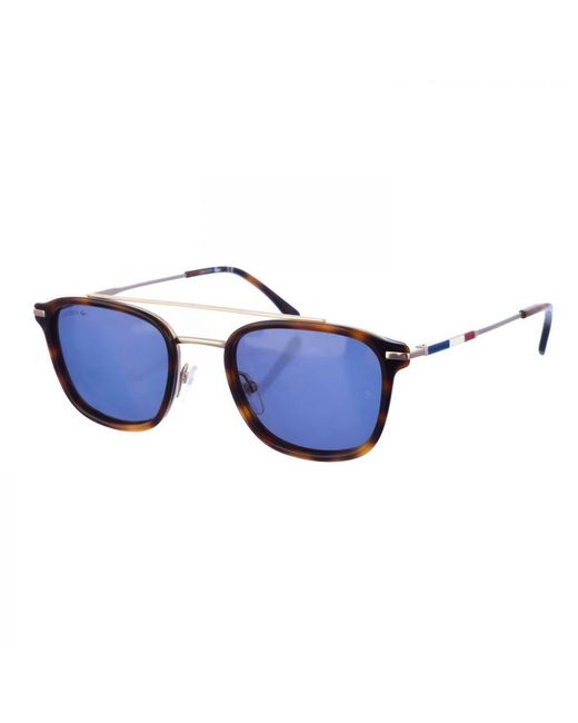 Lacoste Blue Square-Shaped Acetate And Metal Sunglasses L609Snd