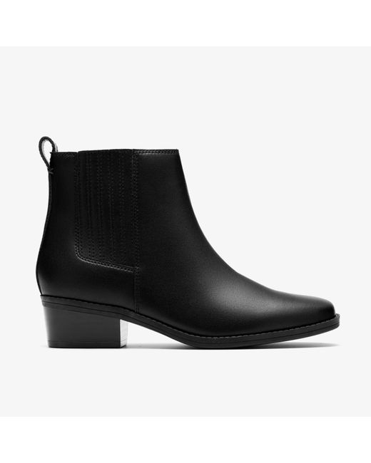 Clarks Black Danyelle Skip Leather Boots