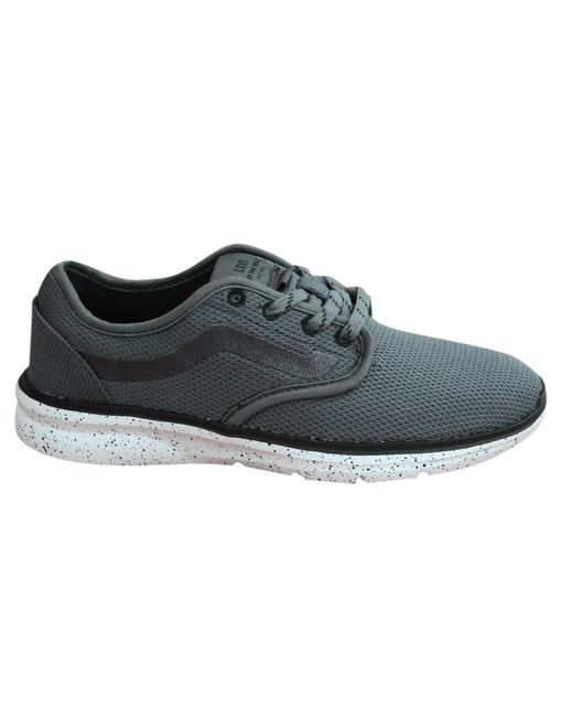 Vans Black Iso 2 Mesh Pewter Trainers Lace Up Shoes Textile 184Gsq D34 for men