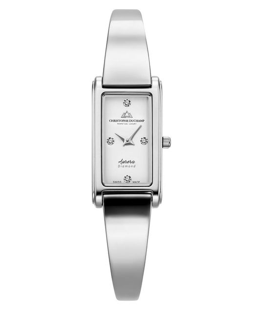 Christophe Duchamp White Bracelet Aurora Watch 18Mm