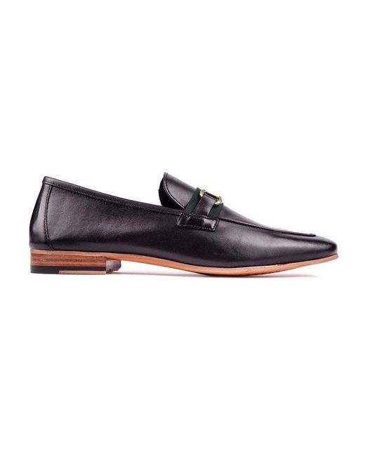 Walk London Black Capri Trim Shoes for men