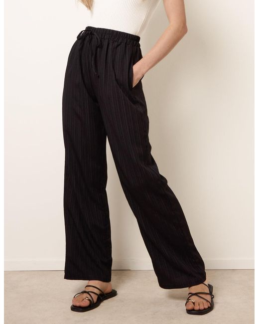 Blue Vanilla Natural Drawstring Wide Leg Trousers