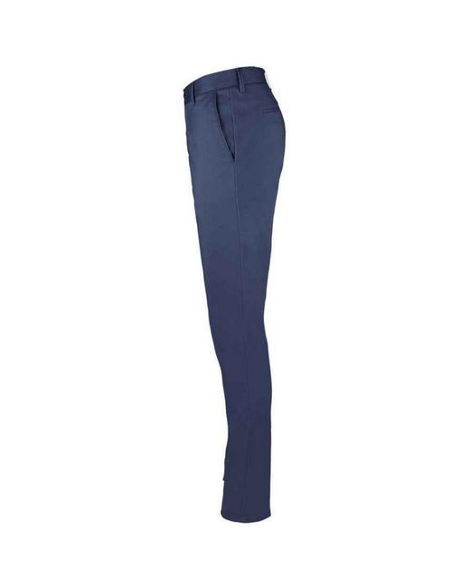 Sol's Blue Ladies Jared Stretch Suit Trousers (French)