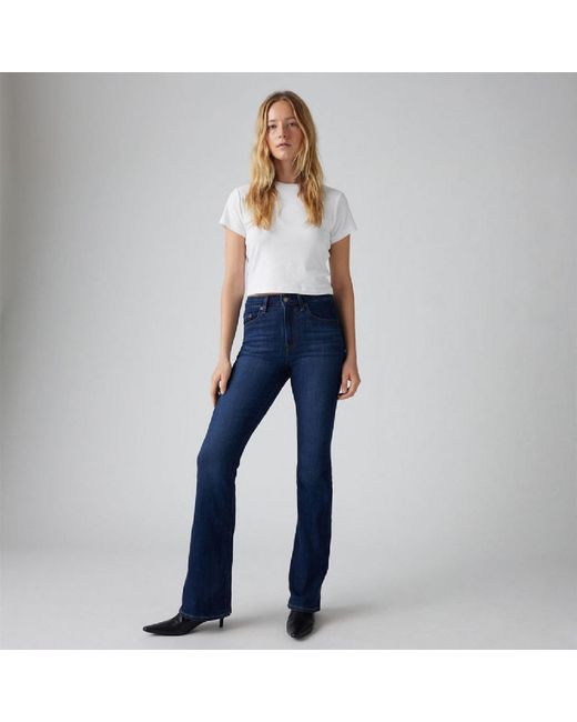 Levi's Blue Levi's High Rise Flared Five Pocket Jeans