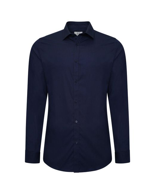 Harry Brown London Blue Theo Cotton Shirt for men