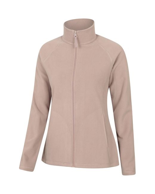 Mountain Warehouse Pink 'Raso' Fleece Jacket Full Zip Soft Touch Warm Outdoors Layer Breathable Gilet