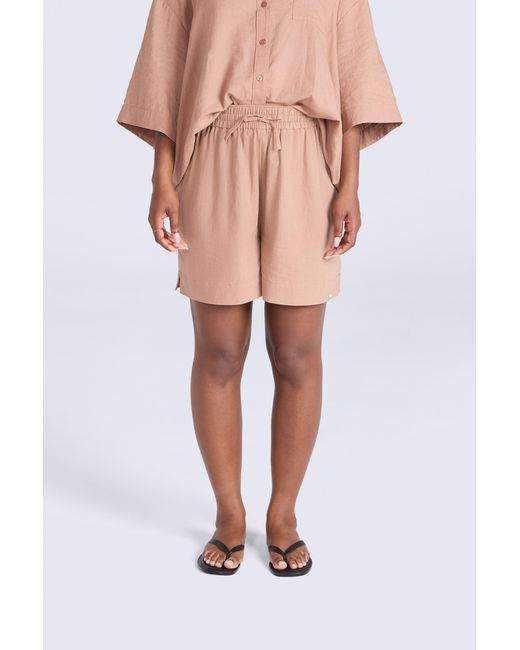 Mountain Warehouse Pink 'Nova' Linen Shorts Regular Fit Breathable Summer Bottoms