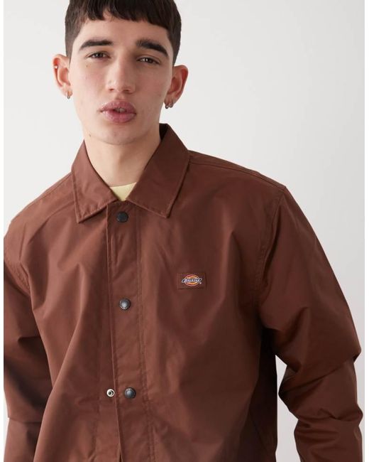 Dickies Brown Oakport Coach Jacket for men