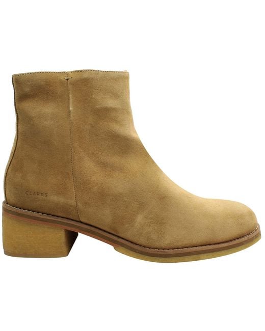 Clarks Brown Amara Crepe Ankle Boots