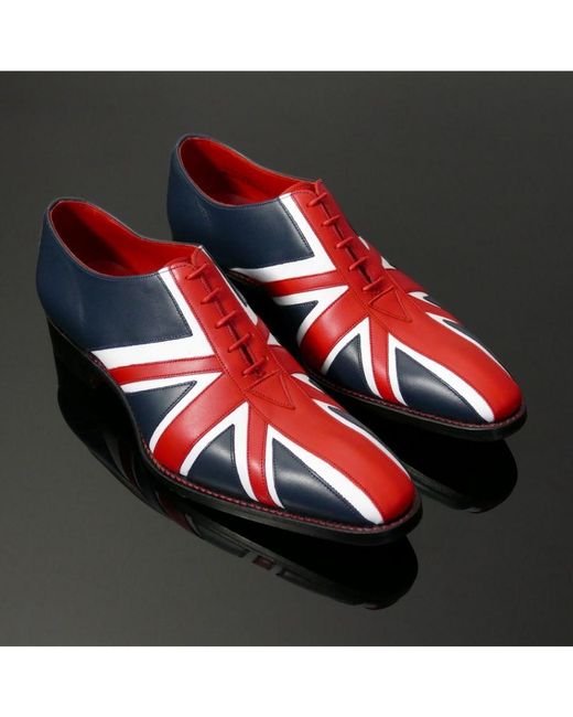 Jeffery West Red The 'albion' Union Jack Oxford Leather for men