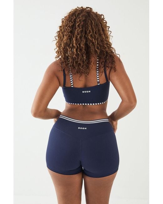 DSGN Studio Blue Sculpt Stripe Mini Short