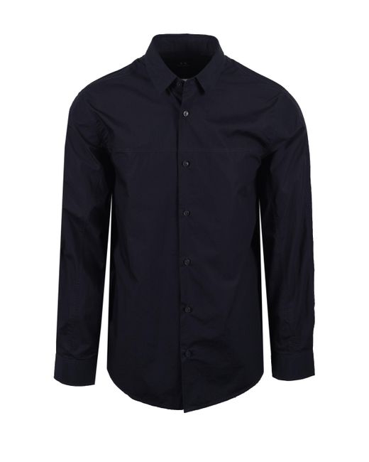 ARMANI EXCHANGE Blue Long Sleeved Shirt Deep for men