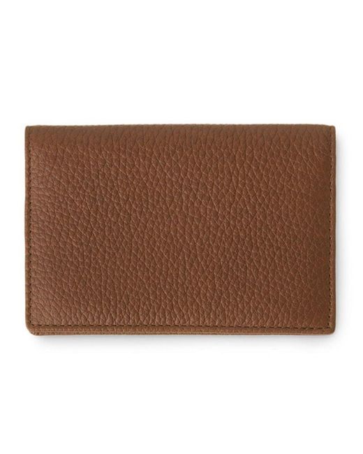 Hackett Brown S&p Leather Credit Card Case for men