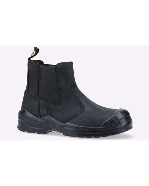Caterpillar Safety Black Striver Leather Dealer Boots for men