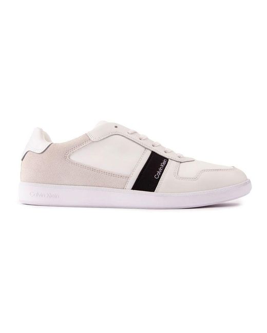 Calvin Klein White Low Cup Trainers for men