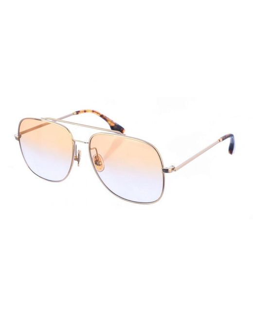 Victoria Beckham White Metal Sunglasses With Rectangular Shape Vb215S