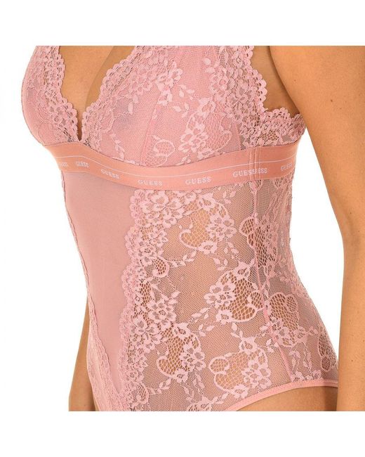 Guess Orange Microtul Strap Bodysuit