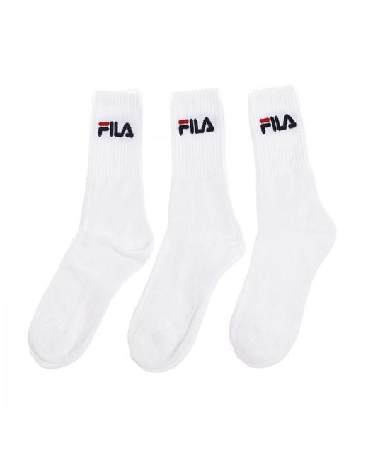 Fila Pack-3 Hoogwaardige Sokken F9505 in het White