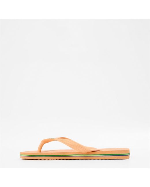 Havaianas Pink Hav. Brasil Logo Ruby Flip Flops