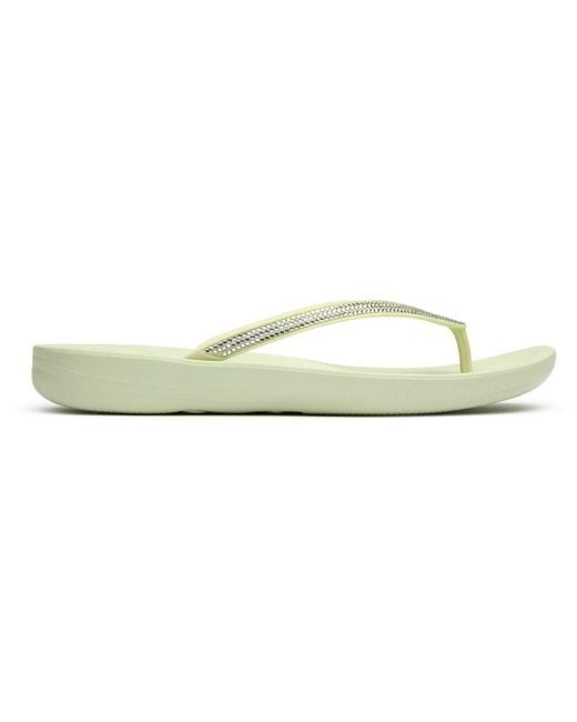 Fitflop Green Iqushion Sparkle Sandals