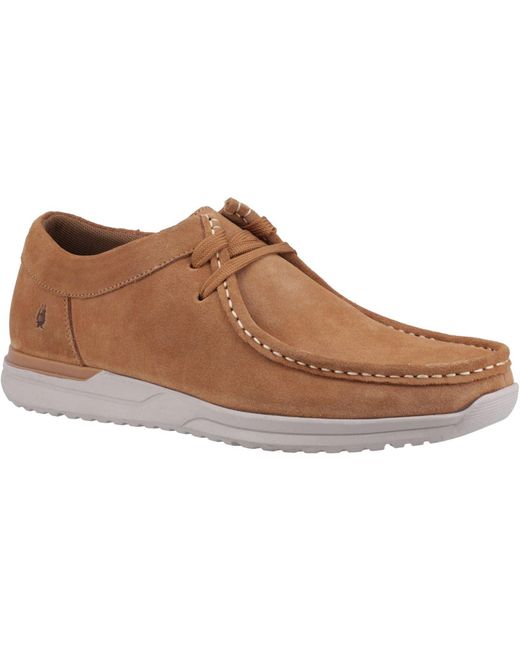 Hush Puppies Brown Hendrix Suede Lace-Up Shoes Material_Suede for men