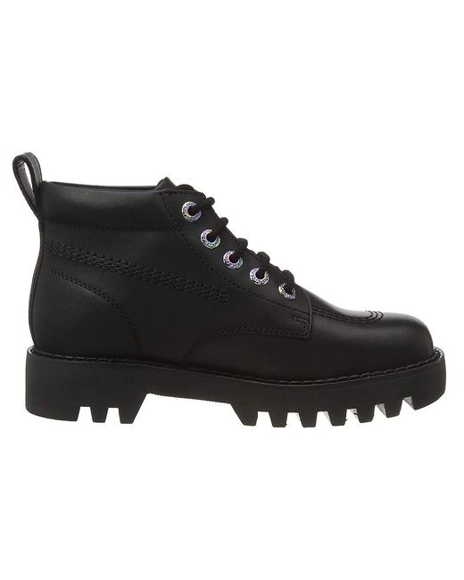 Kickers Black Kizziie Higher Boots Leather