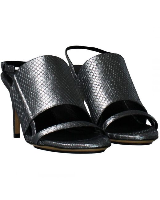 Calvin Klein Black Karin Mirrored Pytho Shoes Leather